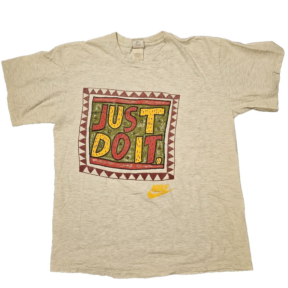 Vintage 90s Nike Just Do It Graphic Tee XL Made in USA Rare Urban Jungle Style